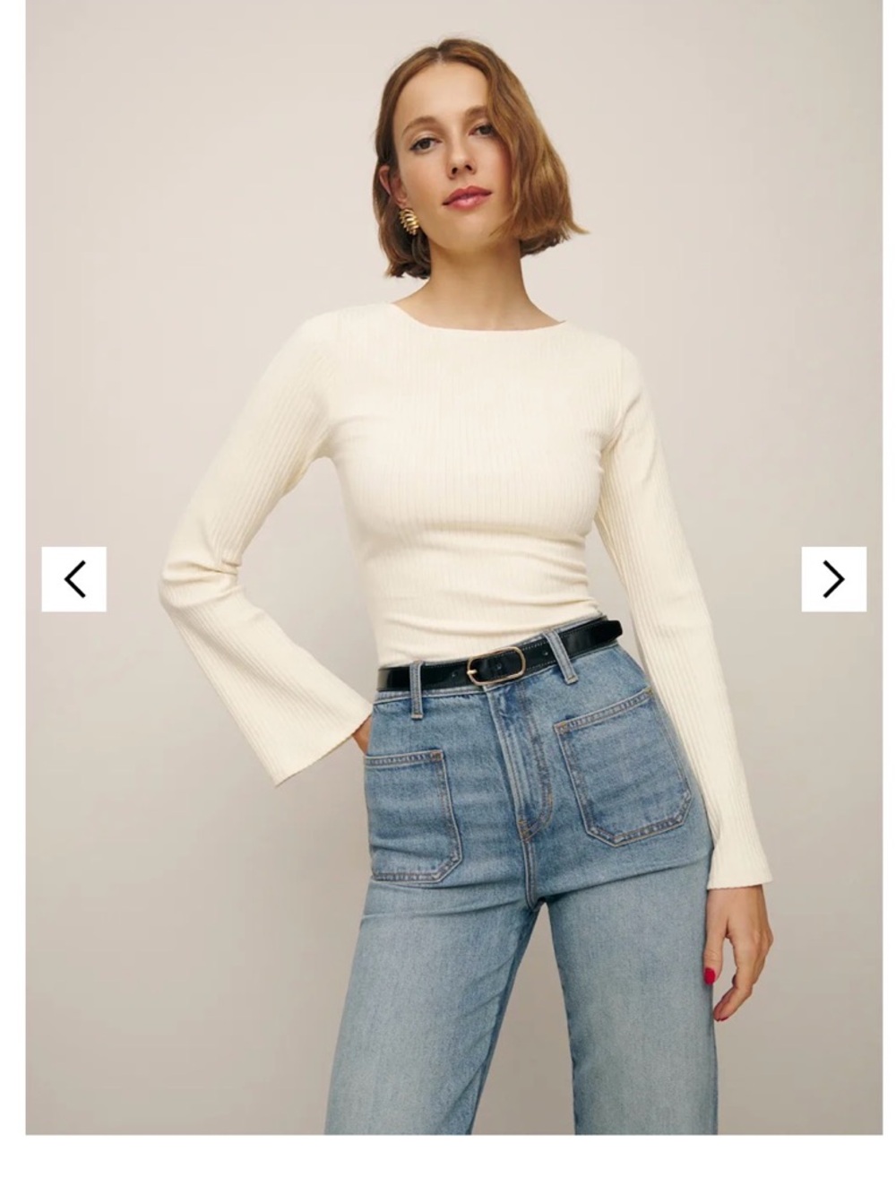 Reformation Miller Knit Top